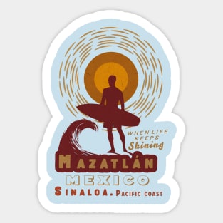 Vintage mazatlan, mexico Surf Sticker